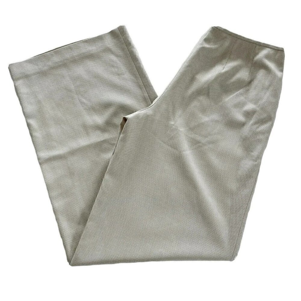 Escada Women's Sz 42 Cream Wool Silk Blend Wide Leg Lightweight Dress Pants NWT